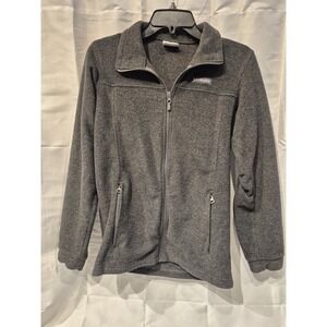 Columbia Fleece‎ Jacket Gray  Zip Front Preowned Youth Kids Child Large 14/16